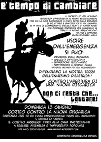 manifesto corteo 15 giugno