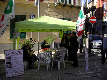 recale, gazebo in piazza matteotti